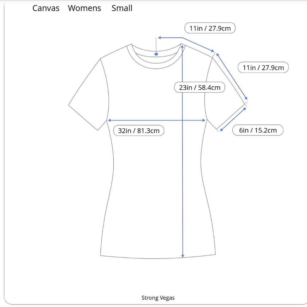 Canvas Bella Women's Blue Strong Vegas Size Small - Picture 8 of 8